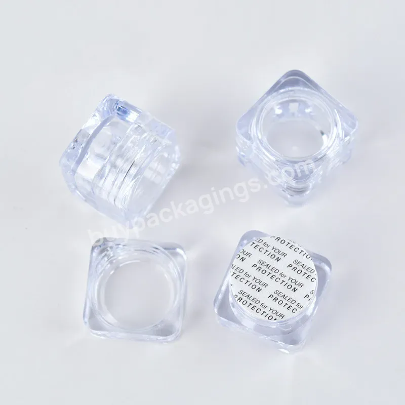 Private Label Custom Empty Acrylic Plastic Transparent Cosmetic Jar 5g Cream Packaging Containers Jar