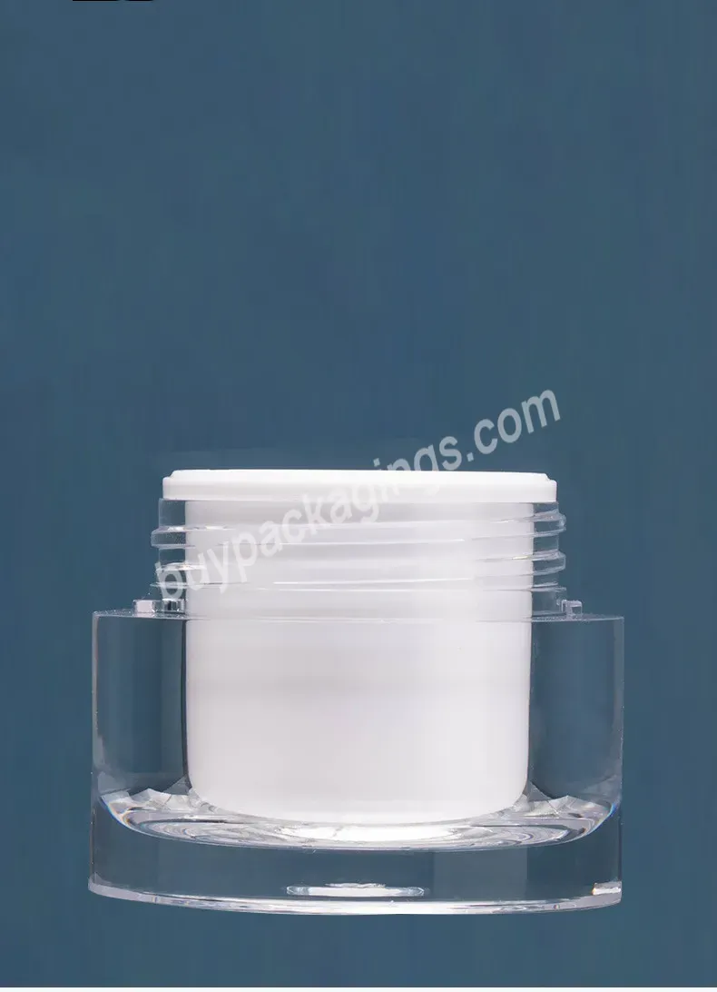 Private Label Custom Round Transparent White Customized 30g 50g Eye Face Cream With Spoon Plastic Jars