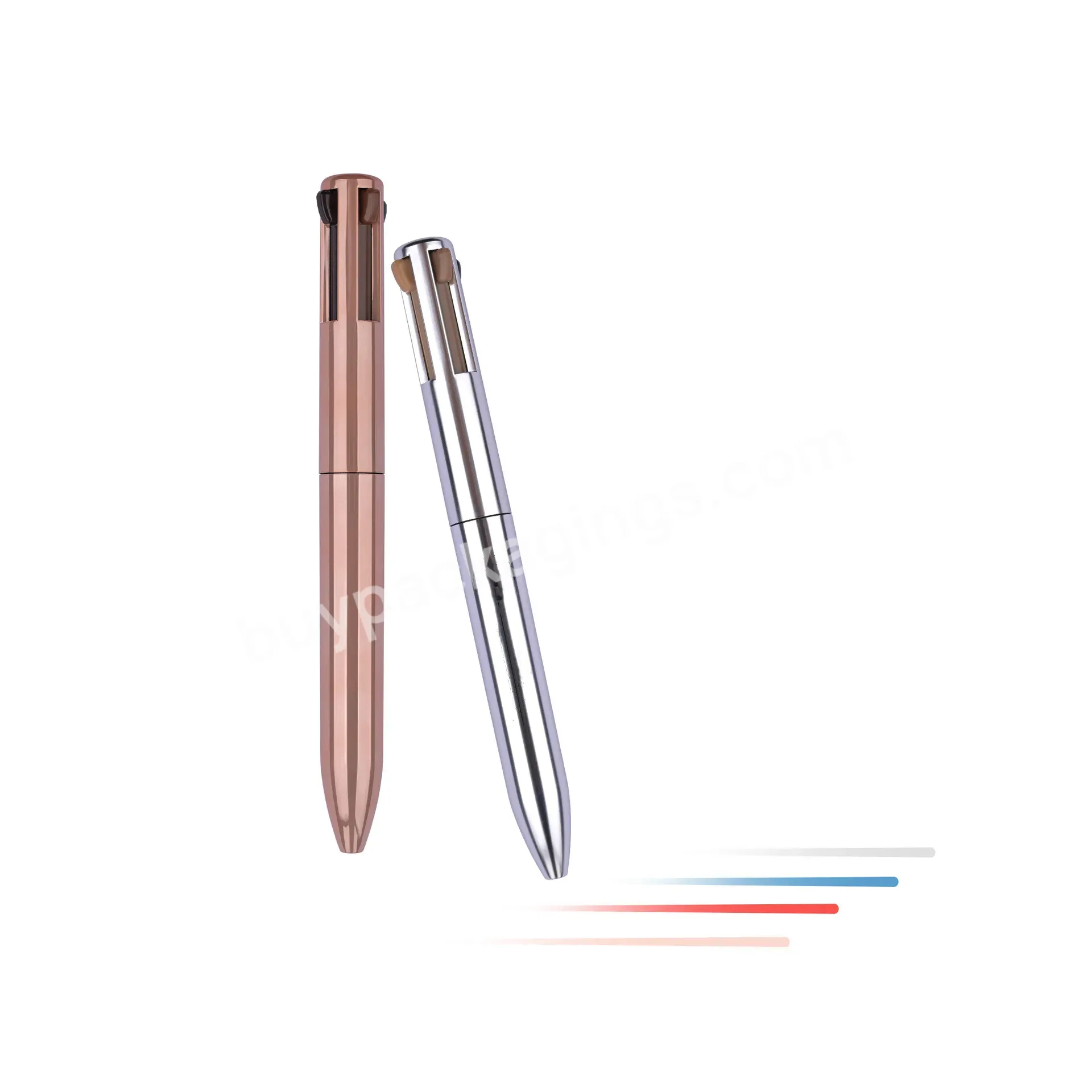 Private Label Customize 4 Refills 4colors 4in1 Makeup Pen Empty Plastic Packaging Tube For Eyeliner Eyebrow Highlighter Lipliner - Buy 4 In1 Makeup Pen Tube,4colors Makeup Pen Tube,Eyeliner Eyebrow Highlighter Lipliner Makeup Pen Packaging.