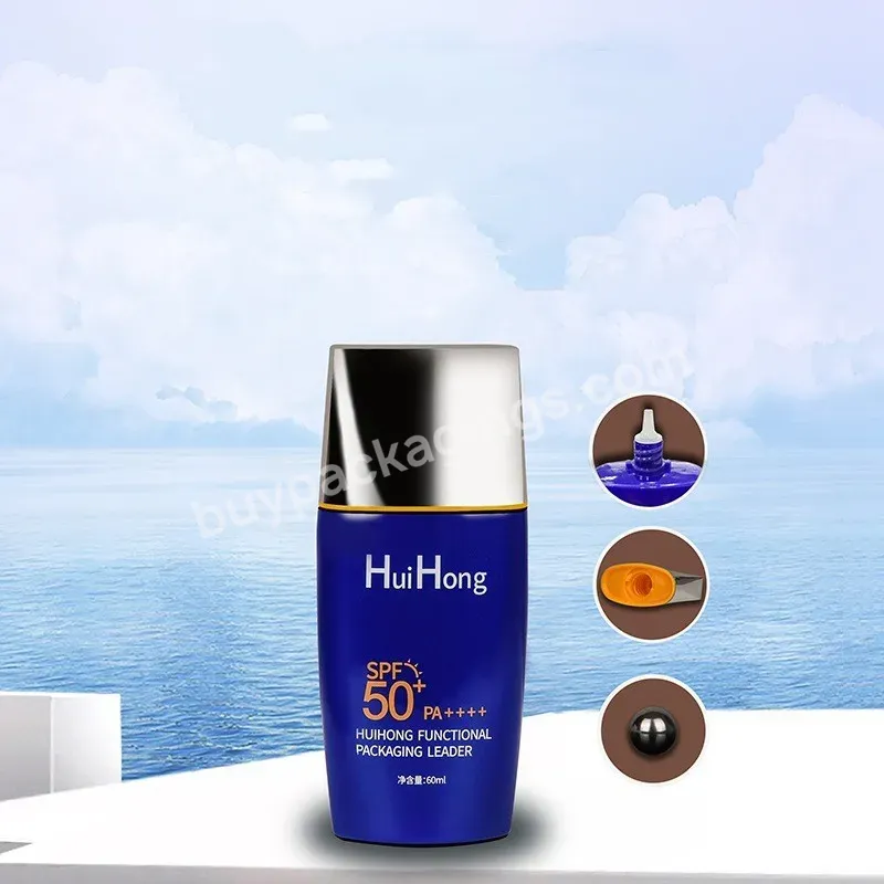 Private Label Customize Cosmetic 30ml Sunscreen Liquid Foundation Plastic Packaging Bottle With Pump