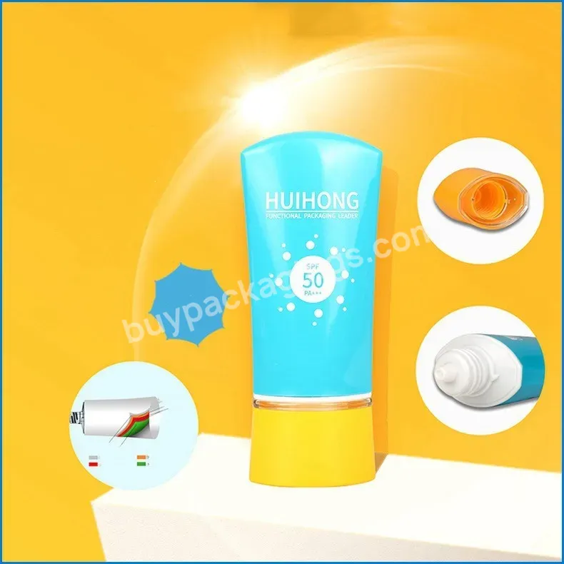 Private Label Customize Cosmetic 30ml Sunscreen Liquid Foundation Plastic Packaging Bottle With Pump