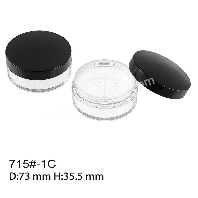 Private Label Customize Cosmetic E715# Round Loose Powder Plastic Packaging Setting Bottle Powder Empty Container Cream Jar