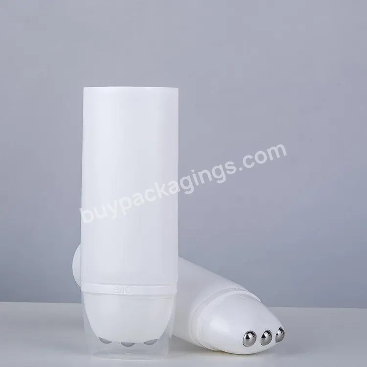 Private Label Customize Cosmetic Empty Container 100 120 150ml 3 Roll On Tube Bottle Plastic Packaging