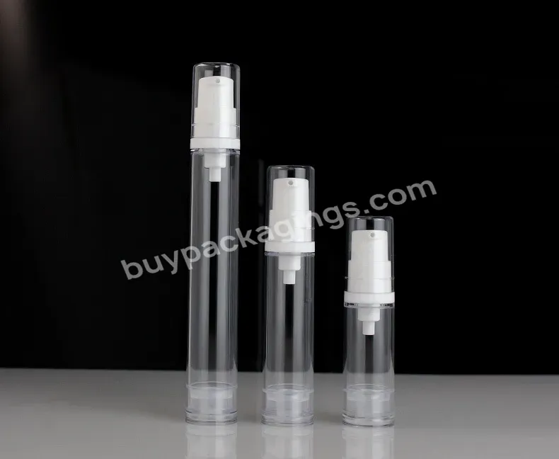 Private Label Customize Cosmetic Empty Container 5ml 10ml 15ml Airless Serum Lotion Essence Bottle Plastic Packaging