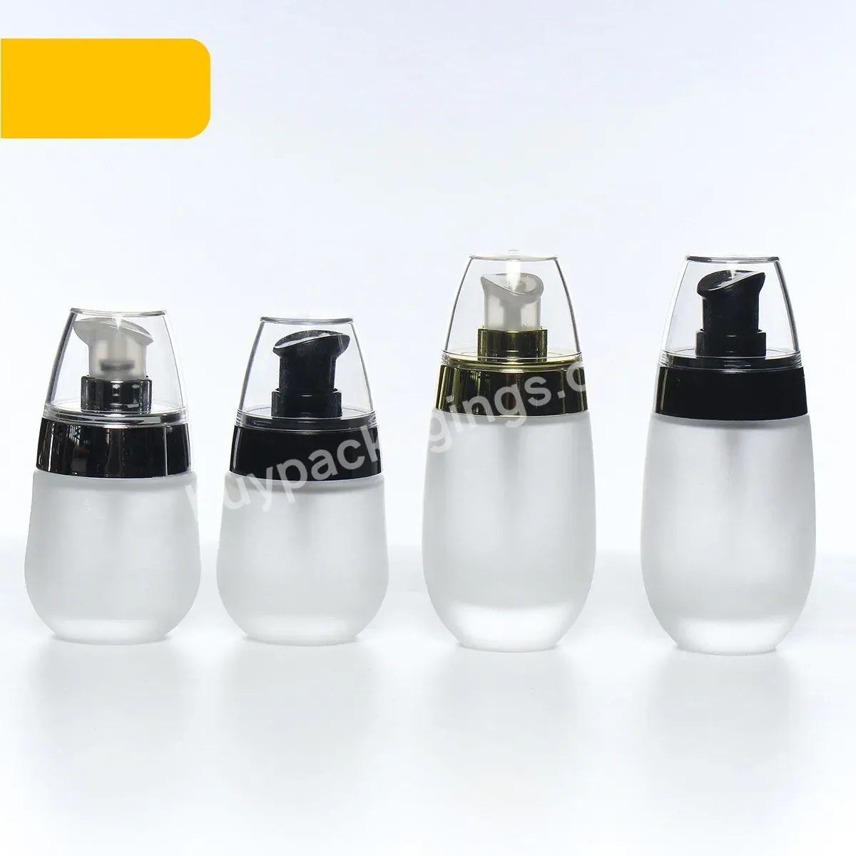 Private Label Customize Empty Container 30ml 40ml 50ml Pump Lotion Serum Liquid Foundation Glass Bottle Plastic Packaging