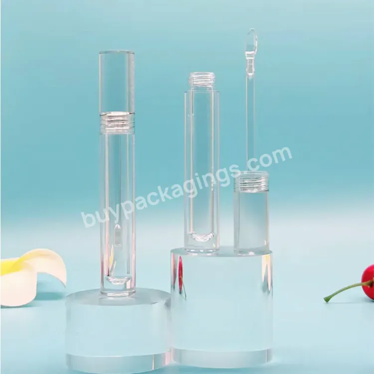 Private Label Customize Tube Container 3.5ml Lip Oil Tint Liquid Lipstick Lip Gloss Plastic Packaging