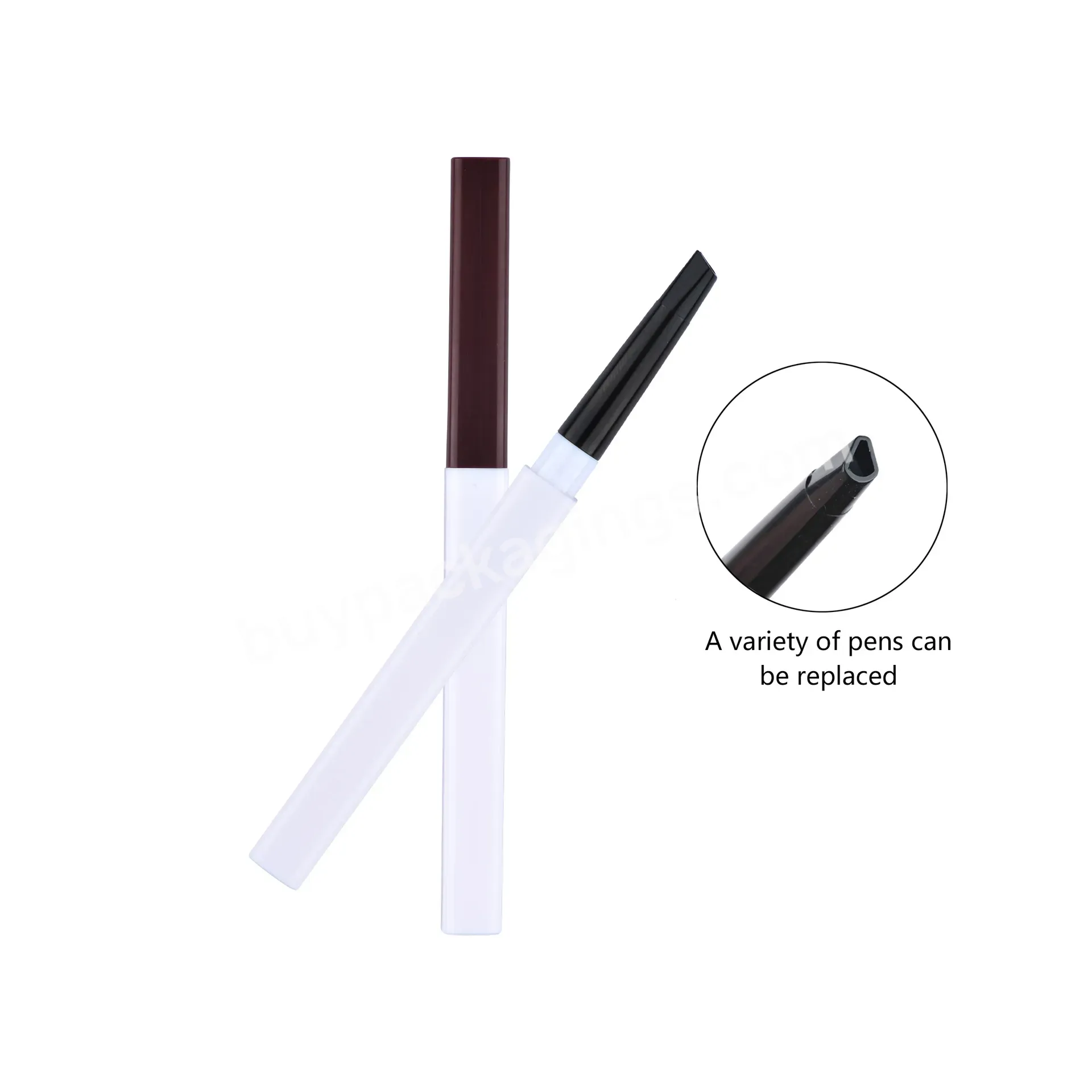 Private Label Customize Yh-m18 Single Side Eyebrow Pencil Empty Container Plastic Packaging Pen Tube