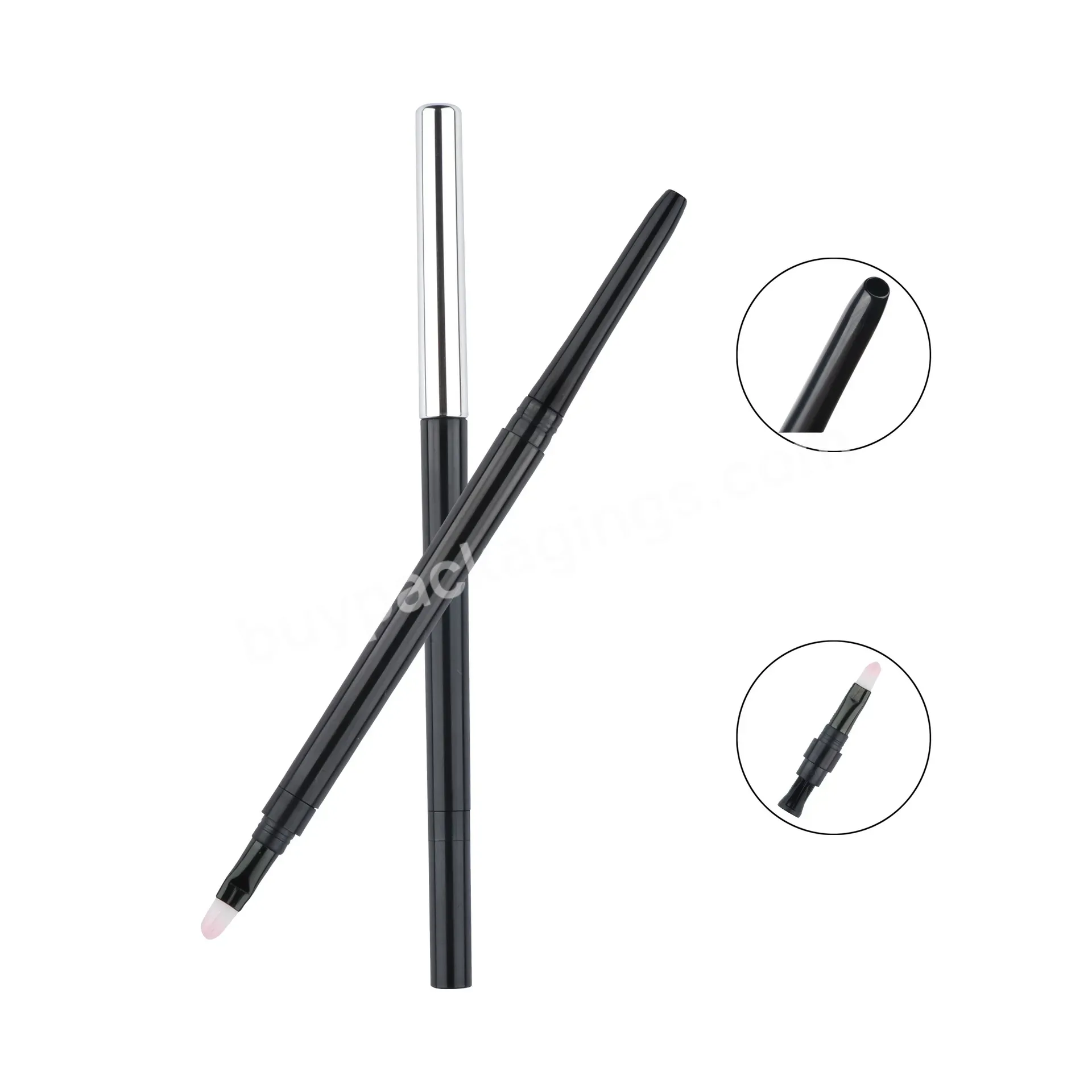 Private Label Customize Yh-m23 Empty Container Eyebrow Eyeliner Lipliner Contour Pencil Plastic Packaging Pen Tube With Brush
