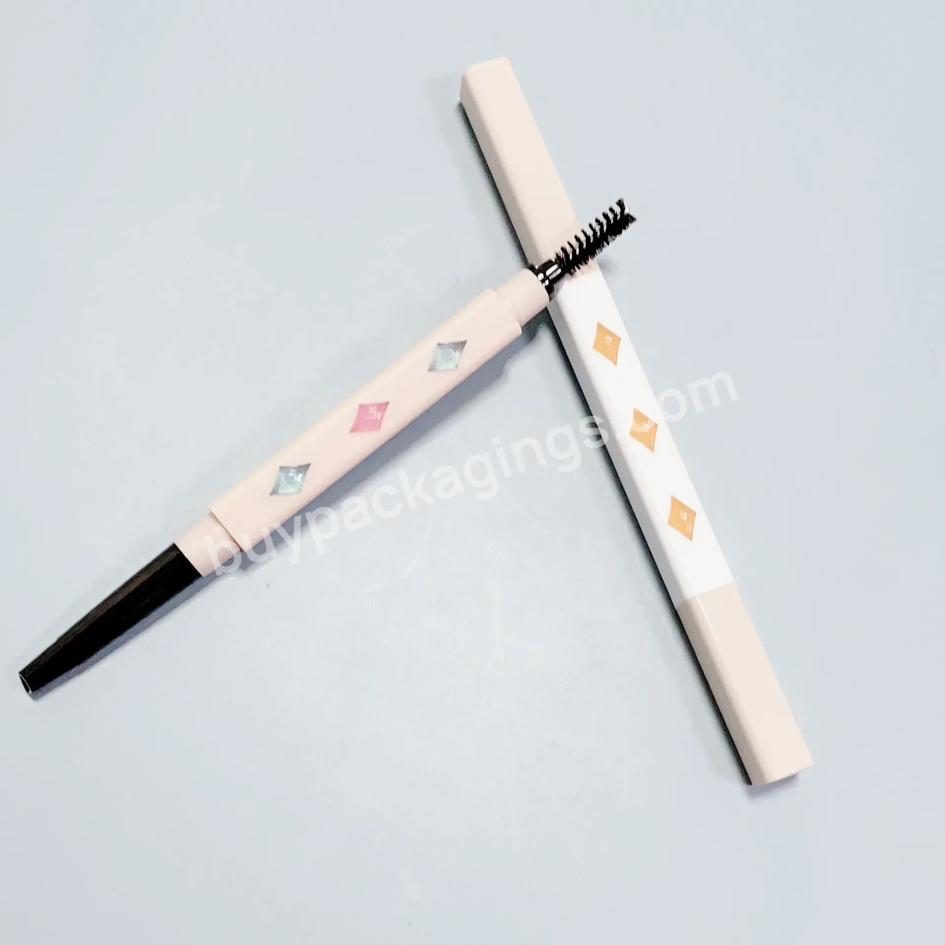 Private Label Customize Yh-m40 Square Empty Container Eyebrow Pencil Plastic Packaging Pen Tube With Brush - Buy Eyebrow Pencil Packaging,Eyebrow Pencil Empty Container,Eyebrow Pencil Tube.