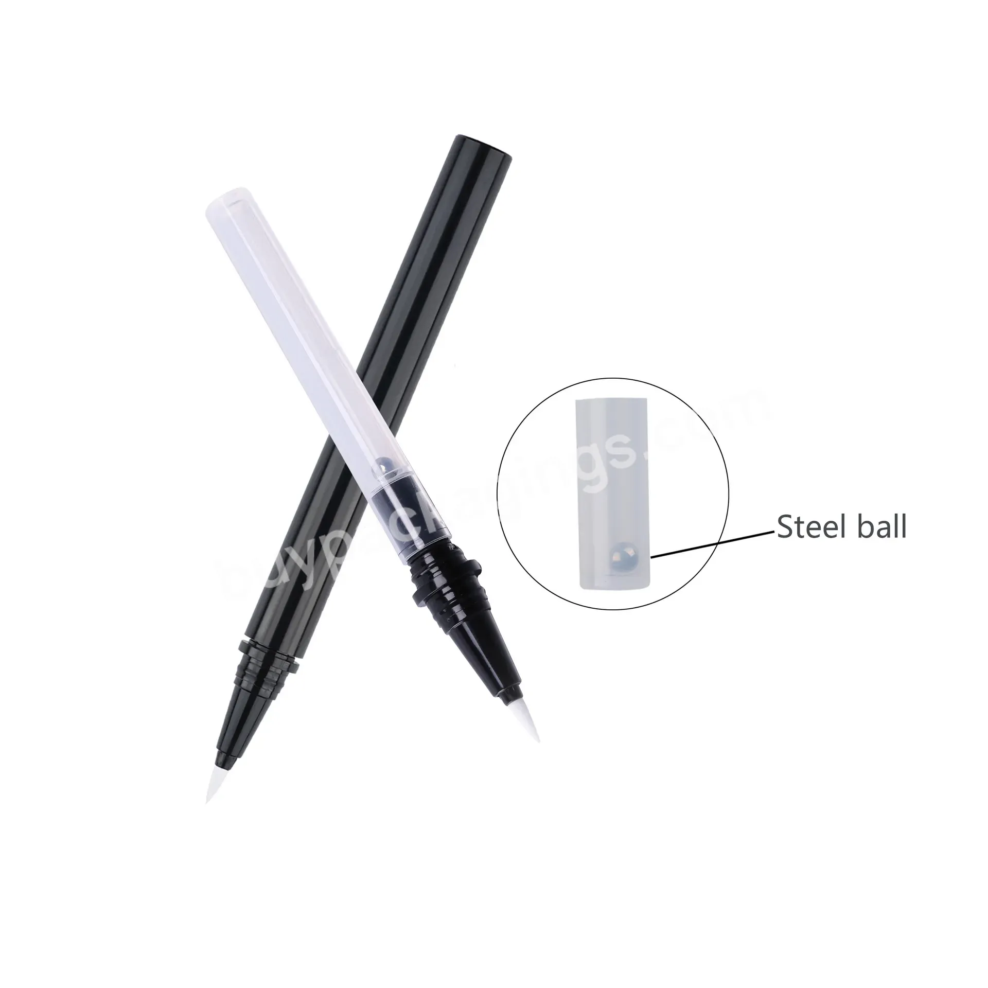 Private Label Customize Yhe03 Makeup Pen Steel Ball Straight Liquid Eyeliner Plastic Packaging Empty Container Tube