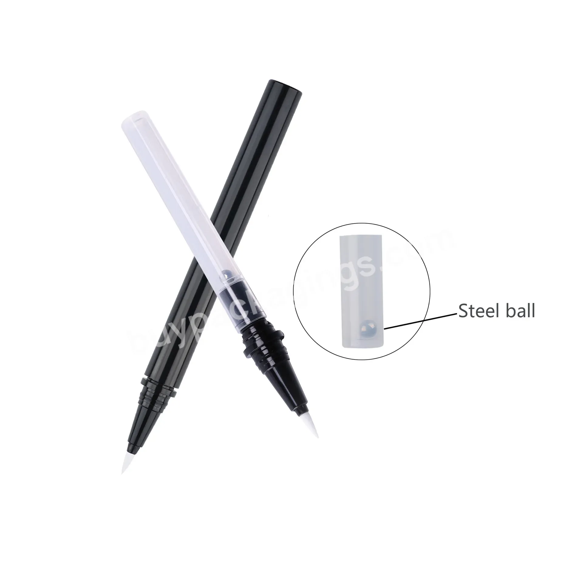 Private Label Customize Yhe03 Makeup Pen Steel Ball Straight Liquid Eyeliner Plastic Packaging Empty Container Tube - Buy Eyeliner Plastic Packaging,Liquid Eyeliner Empty Container,Liquid Eyeliner Plastic Packaging.