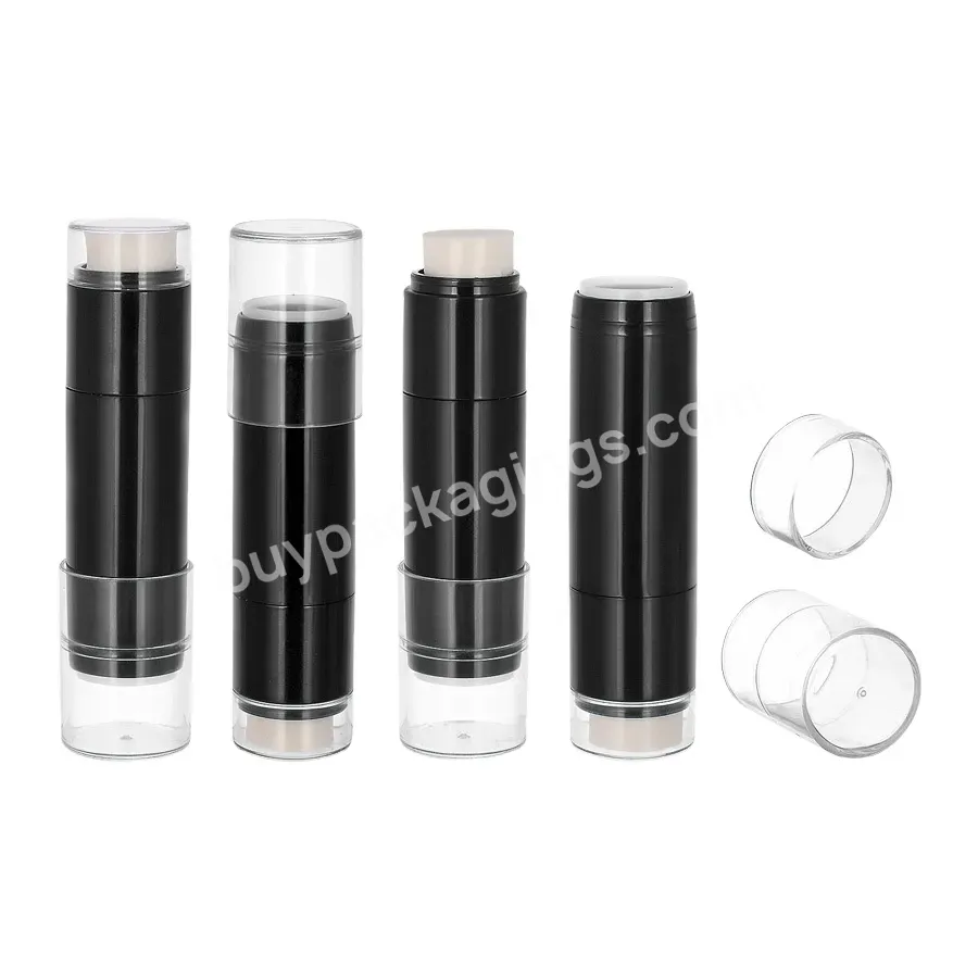 Private Label E9901# Double End Sponge 2in1 Lipstick Tube Concealer Contour Stick Pro Tube Container Cosmetic Plastic Packaging