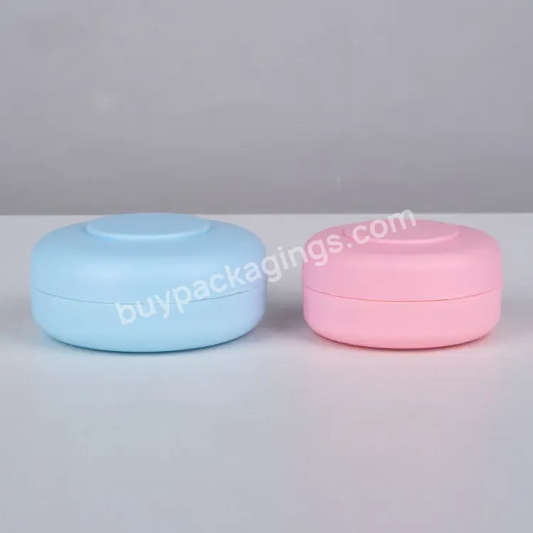 Private Label719 # New Buckle Square Magnetic Button Loose Powder Smiling Face Cream Jar Container Packaging