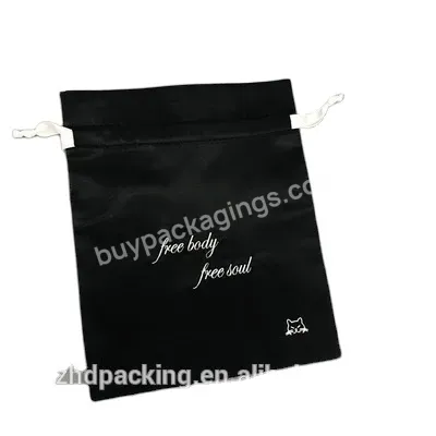 Product Luxury Wholesale Black Bag Satin Cosmetic String Bags