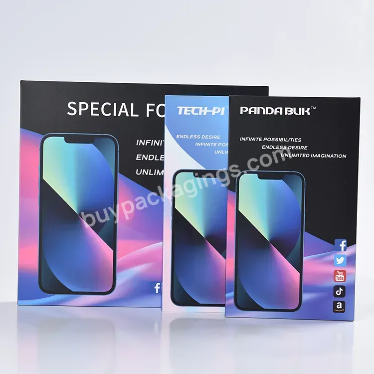 Professional Customization Mobile Phone Screen Protector Film Packaging Box Phone Film Packaging Box With Logo