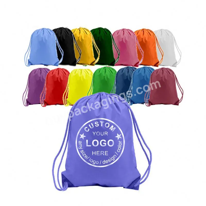 Professional Draw String Sack Pack With Logo Designer Drawstring Bags Custom String Backpack