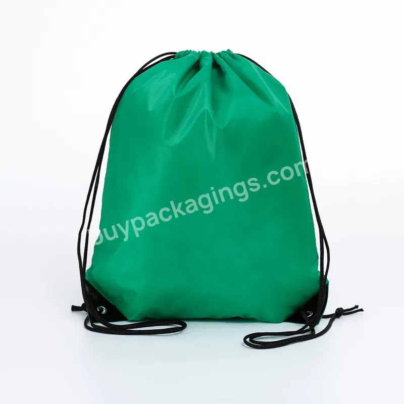 Professional Factory Gift Custom Logo Polyester Drawstring Embroidery Bag