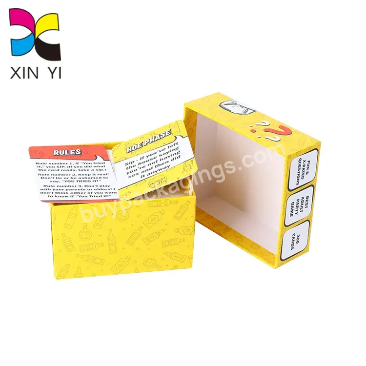 Professional Factory Supply Customized Wholesale Price Lid And Base Box Card Deck