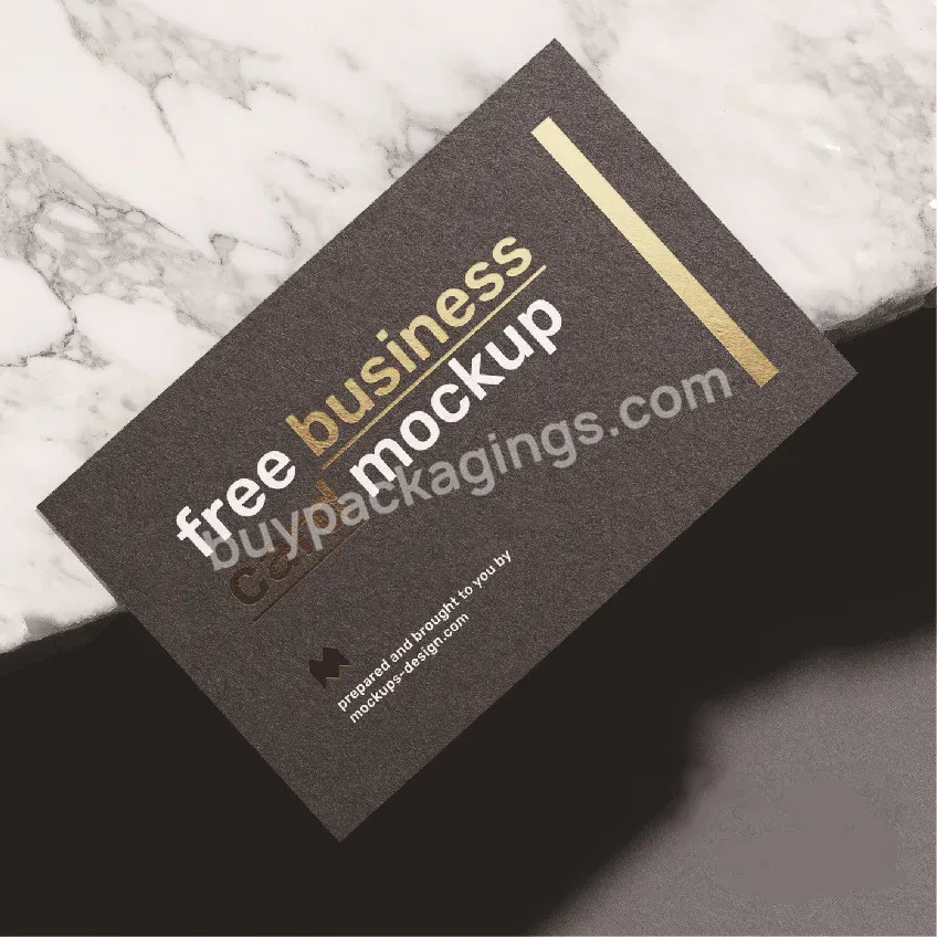 Professional Glossy Printed Black Marble Design Business Card With High Quality Paper