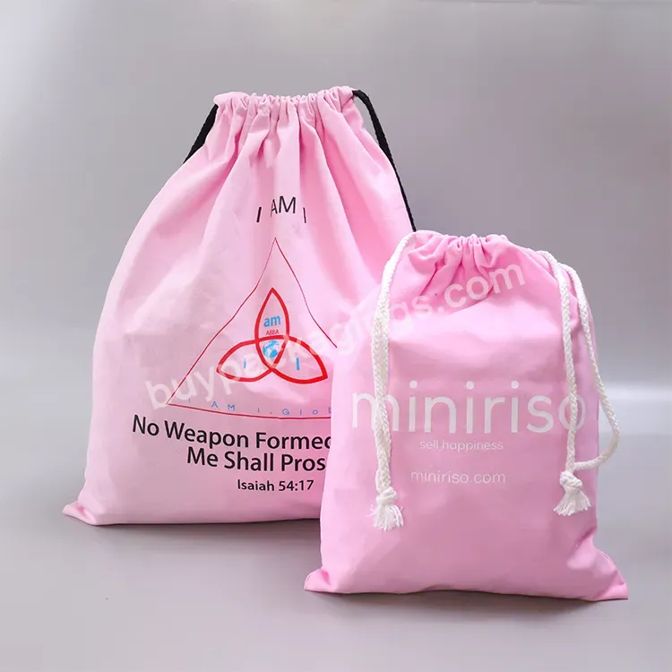 Professional Manufacturer Custom Friendly White Cloth Drawstring Bag Wig Bags For Boutique