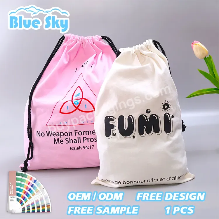 Professional Manufacturer Custom Friendly White Cloth Drawstring Bag Wig Bags For Boutique