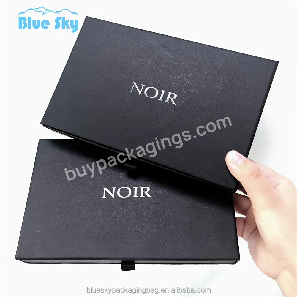 Professional Manufacturer Custom Slide Drawer Paper Box With Black Foam For Jewelry Packaging