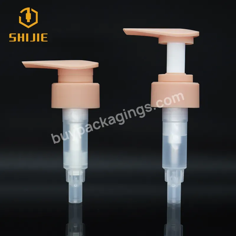 Professional Supplier 24/410 Plastic Treatment Pump Cosmetic Lotion Aluminum Pink Cream Pump