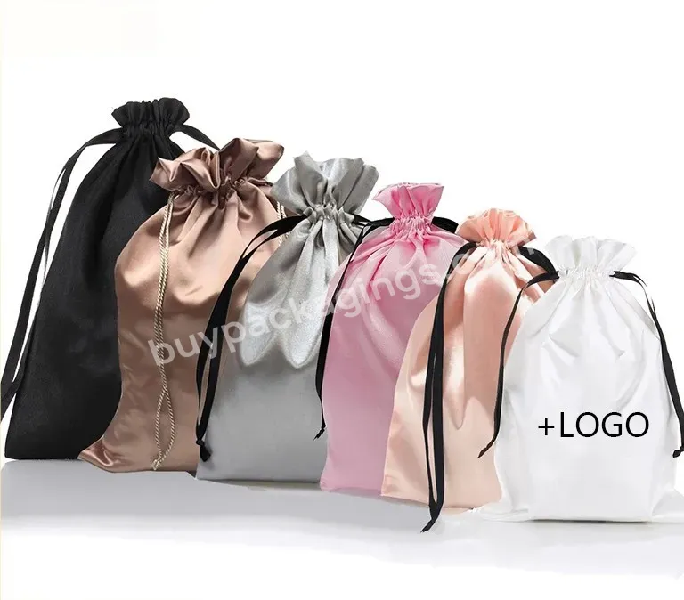 Promo Cheap Satin Hair Packaging Bags Saree Cover Bag Bikini Dust Bag Packaging Custom Wholesale