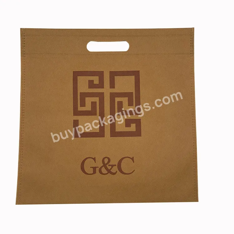 Promote Customized Logo Yellow Shoes Clothing Packaging Bags Thickened Flat Pockets Clothing Handheld Non-woven Fabric Bags