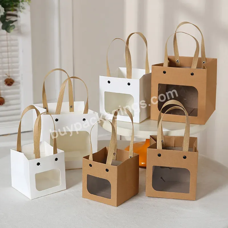Promotion Custom Simple Cartoon Colorful Recycle Winding Birthday Wedding Gift Craft Paper Bag Packaging Bag