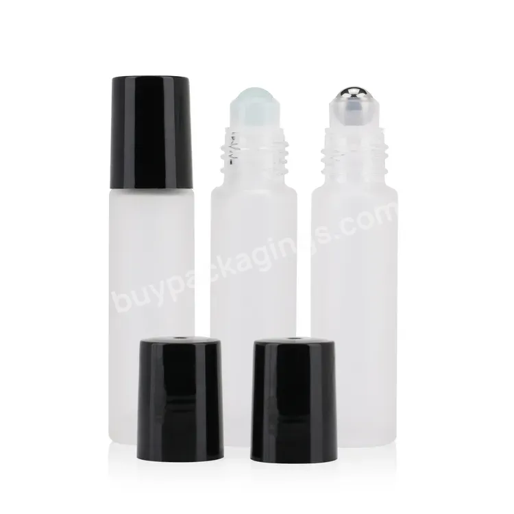 Promotion Luxury Glass Perfume Oil Serum Roll On Glass Bottles With Roller Ball For Cosmetics 5ml 10ml 15ml