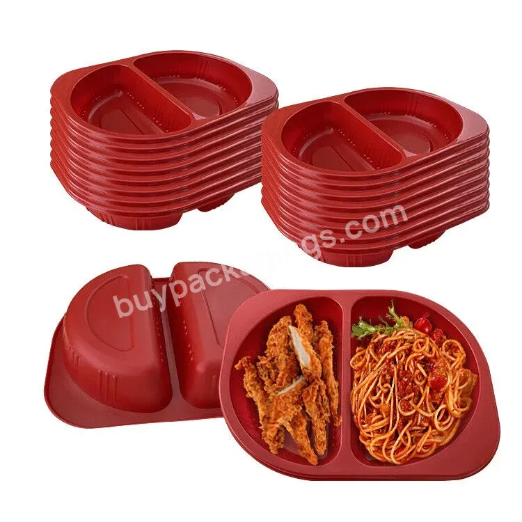 Promotional 2 3 Compartment Microwave Plastic Takeaway Food Container Eco Friendly Disposable Lunch Box For Restaurant