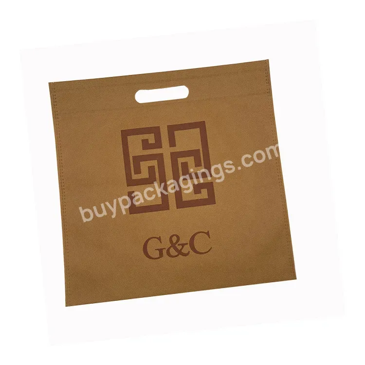 Promotional Custom Logo Gift Die Cut Non-woven Bag Thickening Environmental Bag Men Women Clothes Shop Non-woven Shopping Bag