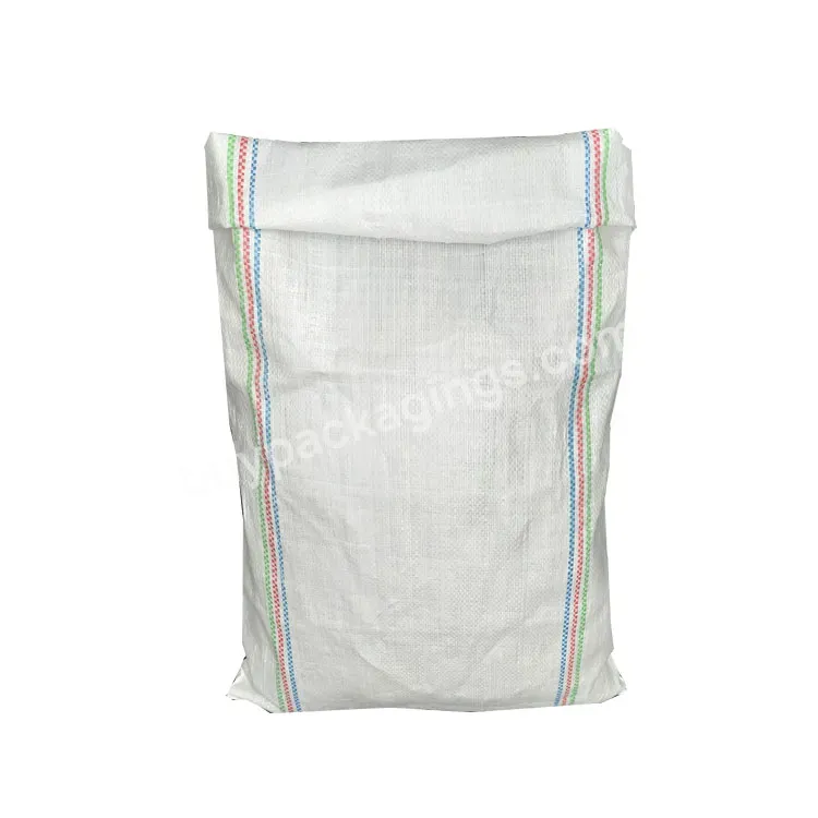 Promotional Eco Transparent 25kg Plastic Poly Sack Grain Bags 50kg Pp Woven Calcium Carbonate For Pp Woven Bag
