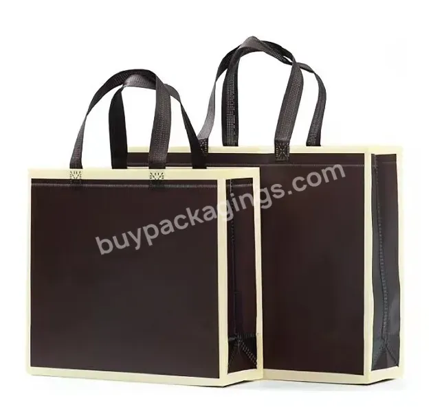 Promotional High Quality Recycle Laminated Custom Printing Logo Shopping Handle Pp Non Woven Stock Bag For Packaging