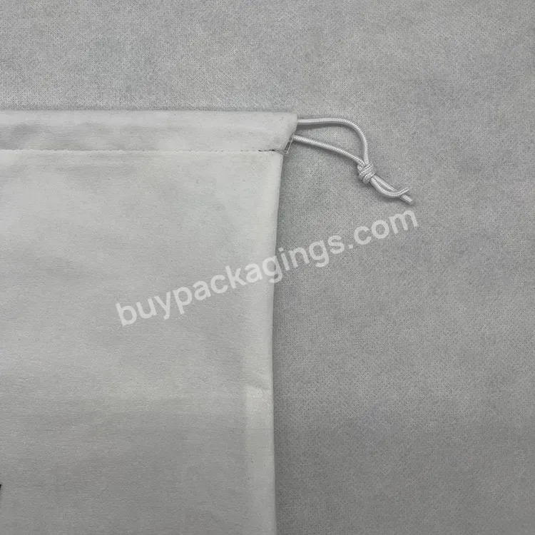 Promotional Hot Sale White Convenient Sports Traveldust Bag Dustproof Drawstring Shoe Bag Small Non Woven Fabric Drawstring Bag