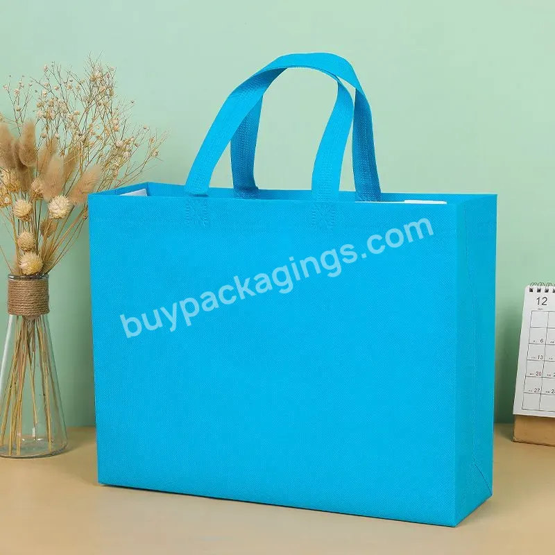 Promotional Recyclable Reusable Handle Clear Printing Pp Handle Custom Non Woven Shopping Bags With Logos
