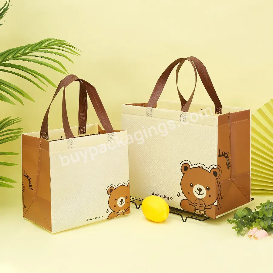 Promotional Recycle Customized Printing Colorful Foldable Eco-friendly And Reusable Tote Bag Non Woven Shopping Bags With Logos