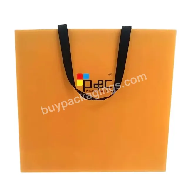 Promotional Various Durable Using Paper Custom Clothing Packaging Bags With Handle Ribbon P&c Packaging