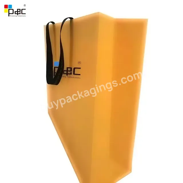 Promotional Various Durable Using Paper Custom Clothing Packaging Bags With Handle Ribbon P&c Packaging