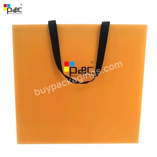 Promotional Various Durable Using Paper Custom Clothing Packaging Bags With Handle Ribbon