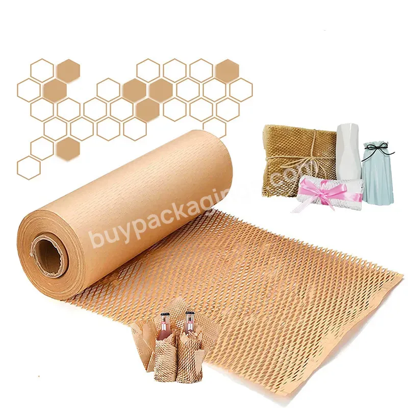 Protective Biodegradable Cushion Paper Packaging Honeycomb Kraft Shockproof Wrapping Paper