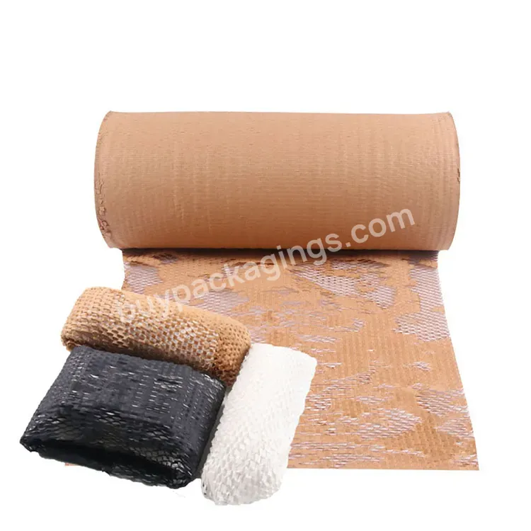 Protective Cushion White Black Red Honeycomb Paper Wrapping Rolls For Product Packaging