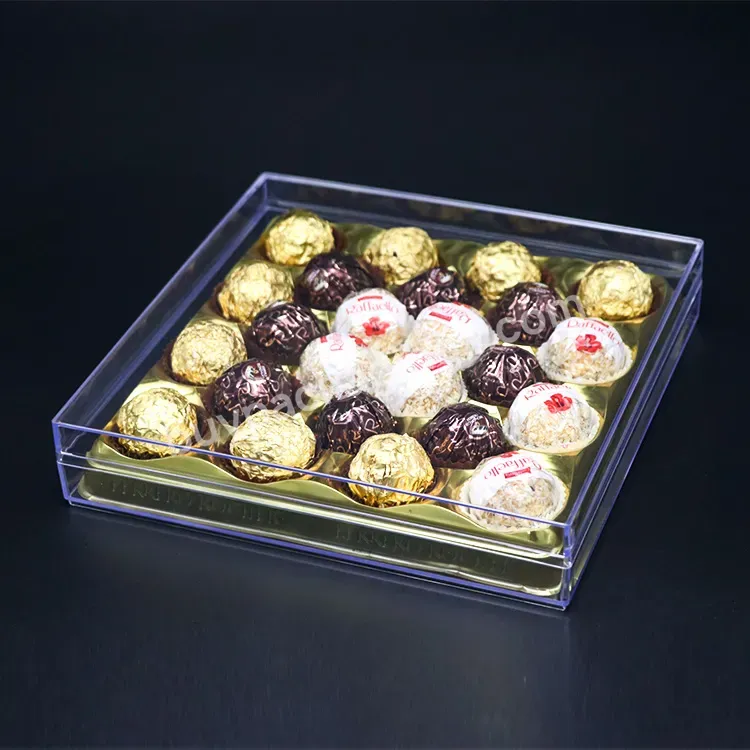 Ps Clear Plastic Tiramisu Dessert Biscuit Candy Chocolate Box Packaging Wedding Sweet Storage Box For Cookie Ferrero Rocher