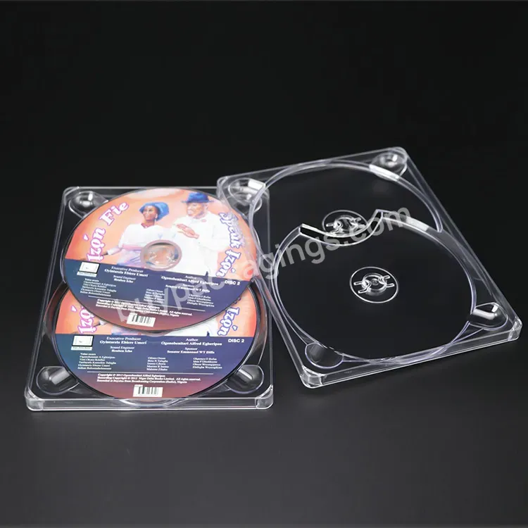 Ps Plastic Storage Cd Digi Tray Boxes Portable 2 Discs Transparent Multi Cd Dvd Player Case - Buy Dvd Player Case,Digi Tray Boxes,Plastic Cd Boxes.