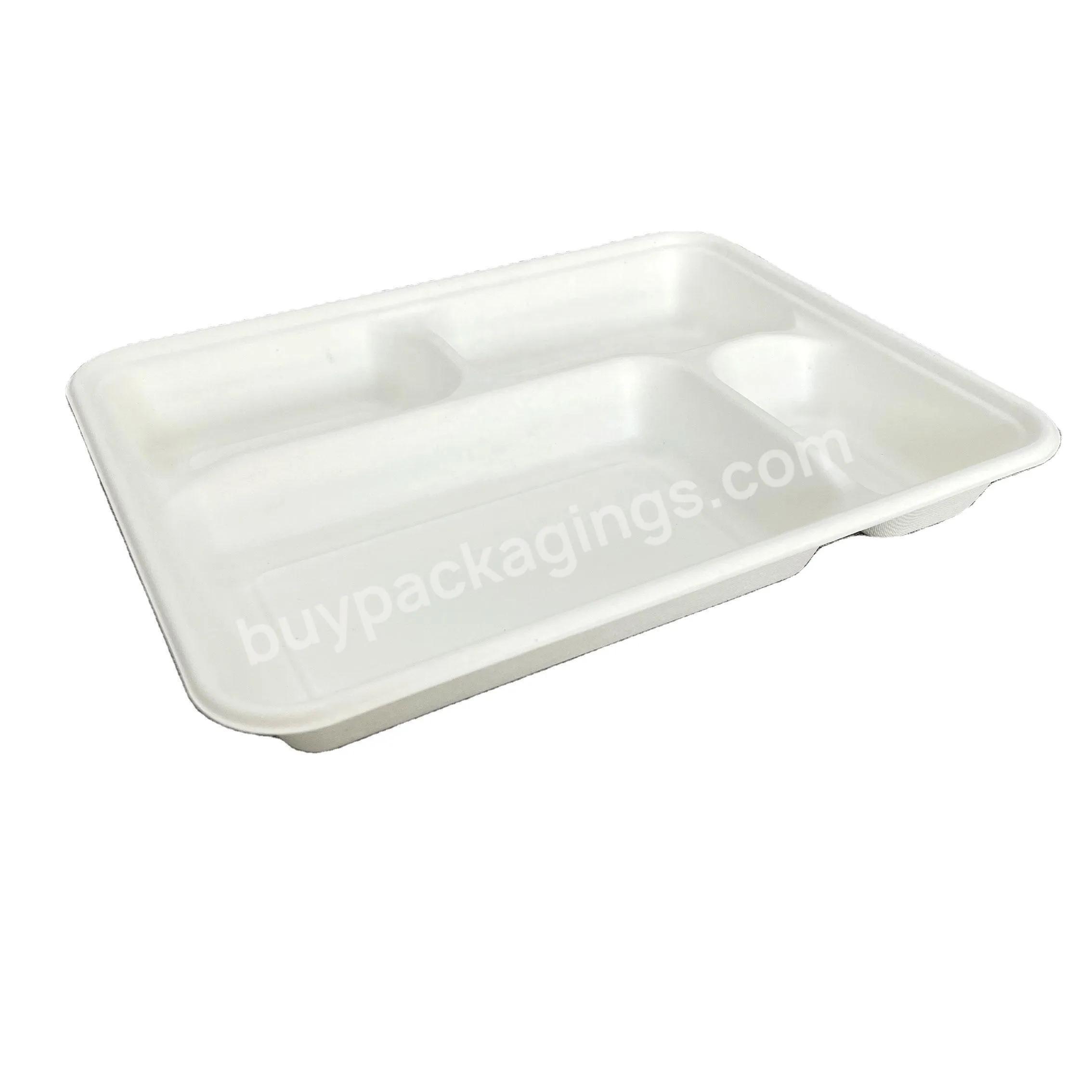 Pulp 750ml Food Containers Sugarcane Bagasse Take Away Lunch Biodegradable Disposable Paper Box Packaging