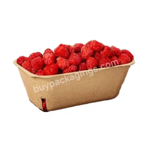 Pulp Fiber Berry Baskets For Fruit Hot Sale Biodegradable Pulp Fruit Packaging Basket Tray