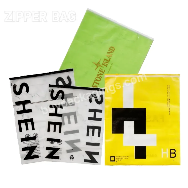 Pvc Packaging Bag With Zipper,Suitable For T-shirt Custom Logo Matte Zipper Plastic Matte Clothing Packaging Bag