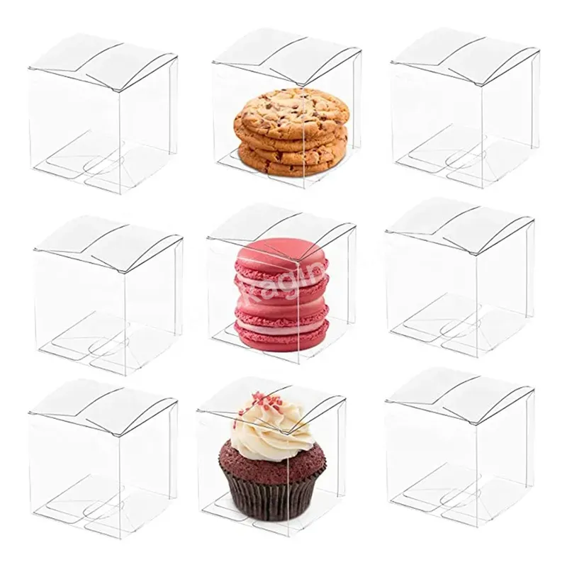 Pvc Packaging Cube Acetate Square Pet Packing Box Clear Plastic Boxes For Candy Gifts Favors