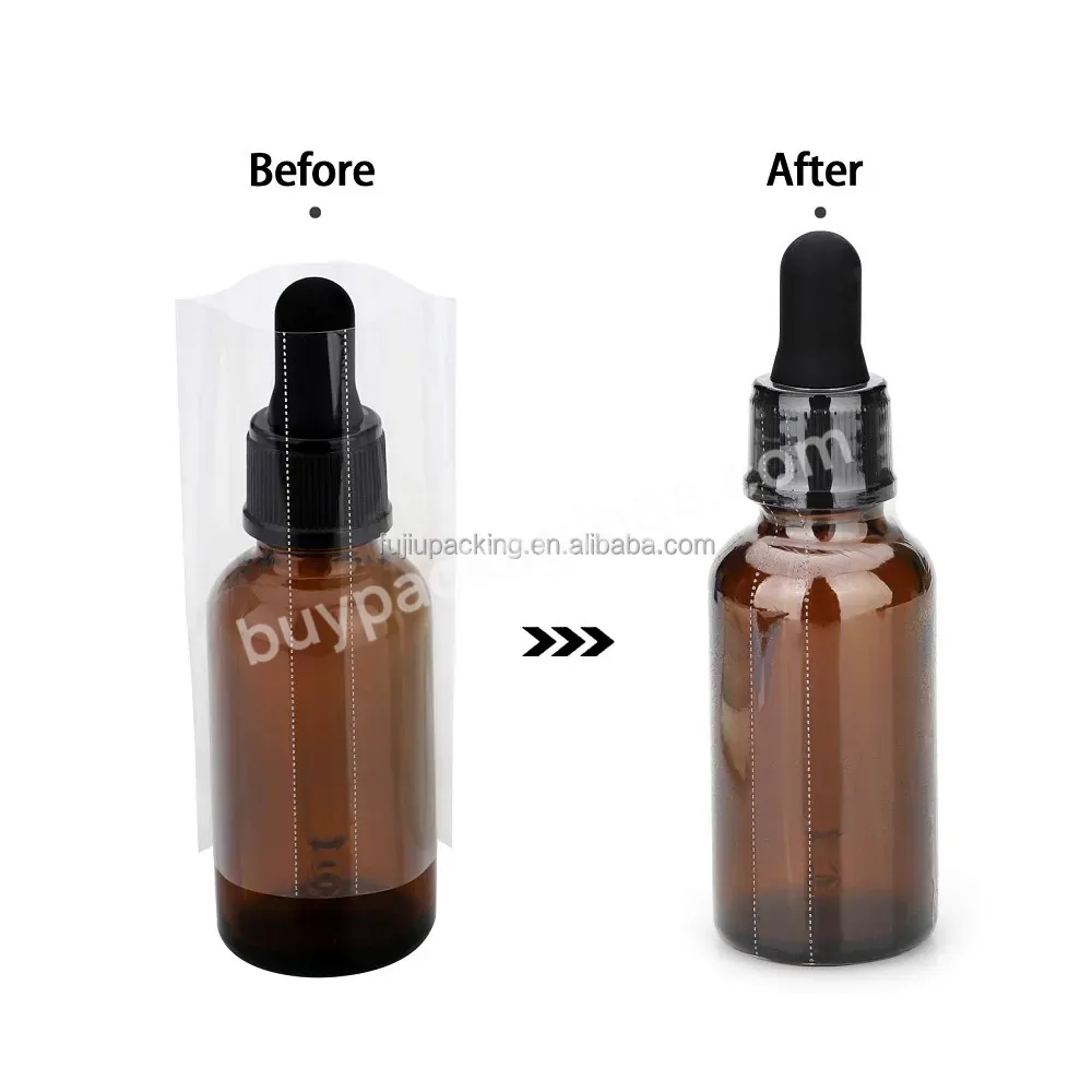 Pvc Shrink Bands Clear Heat Shrink Wrap For Essential Oil Glass Bottle